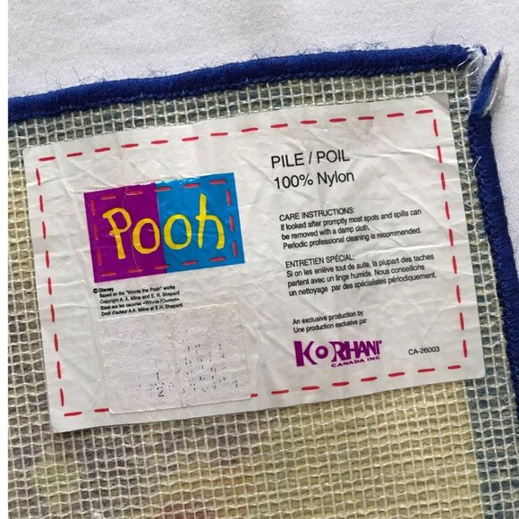 Disney Winnie the Pooh Tigger Vintage 1990s Floor Rug Kids Bedroom Decor - Picture 3 of 3